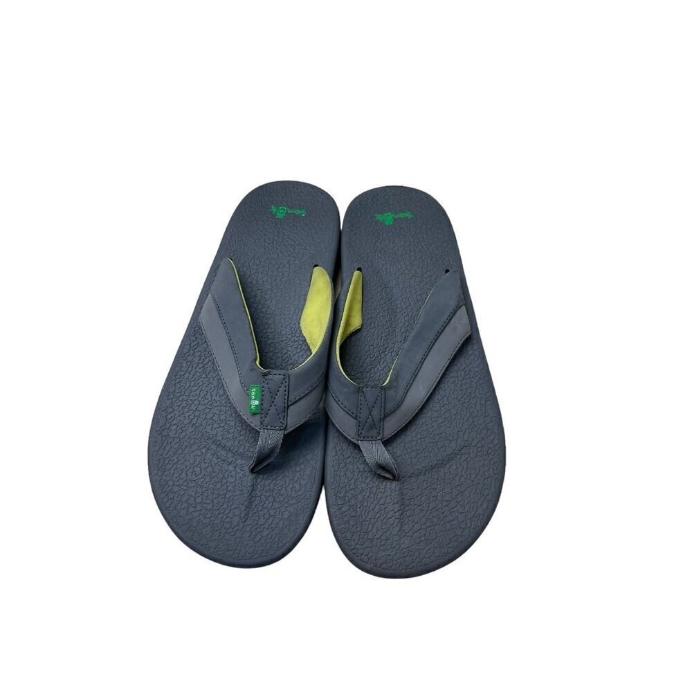 SANUK Brumeister A13 Charcoal/Lightening Flip Flop Thongs Shoes Men's Size 14